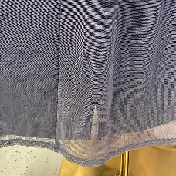 Vintage Tyler Boe Maxi Sheath Dress‎ Womens M Blue Floral Mesh Spring Summer - Picture 8 of 14